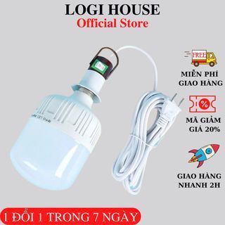 Bóng đèn led 30W kèm đuôi đèn có công tắc và dây dài 2m siêu tiết kiệm điện an toàn cao cấp