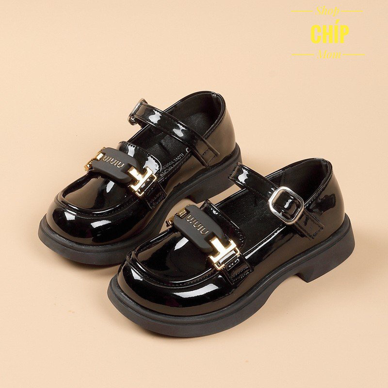 giày búp bê bé gái giày bệt cho bé kiểu dáng hàn quốc da PU êm chân QCCC full hộp size đại A60 b60 ( ảnh thật )