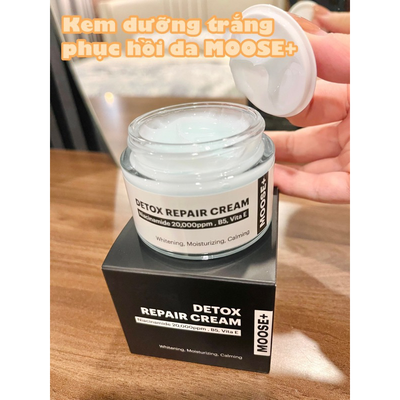 Kem dưỡng Moosepro+ detox repair cream giúp dưỡng ẩm, trắng da,50ml - hạn 2028 Hàn Quốc  IS391
