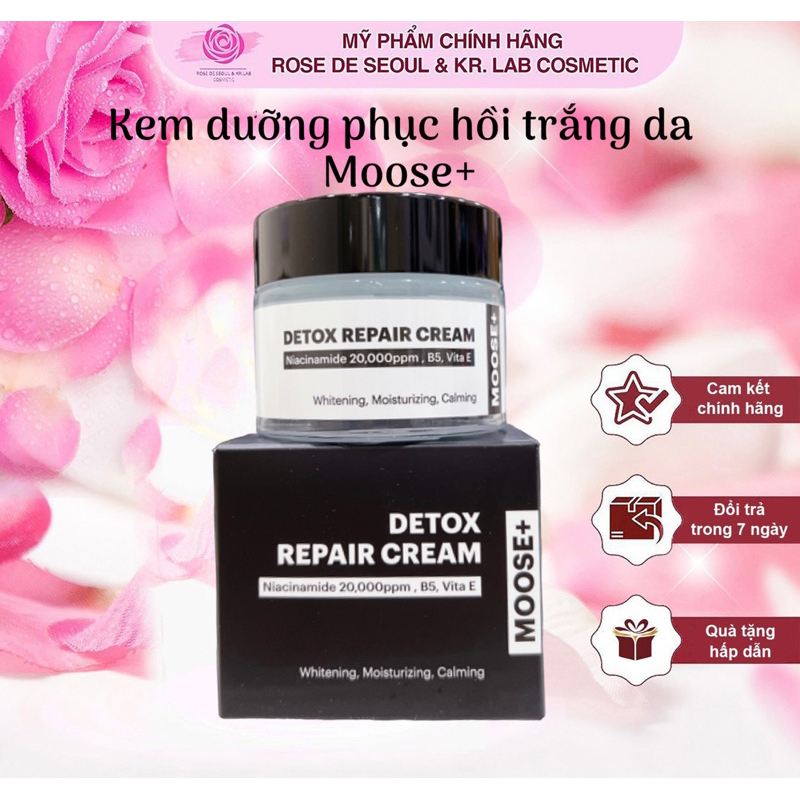 Kem dưỡng Moosepro+ detox repair cream giúp dưỡng ẩm, trắng da,50ml - hạn 2028 Hàn Quốc  IS391