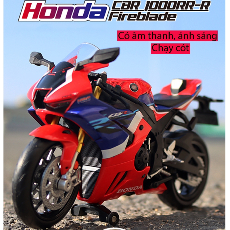 Mô hình xe máy mô tô Honda CBR1000RR-R Fireblade tỷ lệ 1:12 bằng hợp kim đồ  chơi CBR 1000RR R trưng bày có đèn âm thanh | Shopee Việt Nam