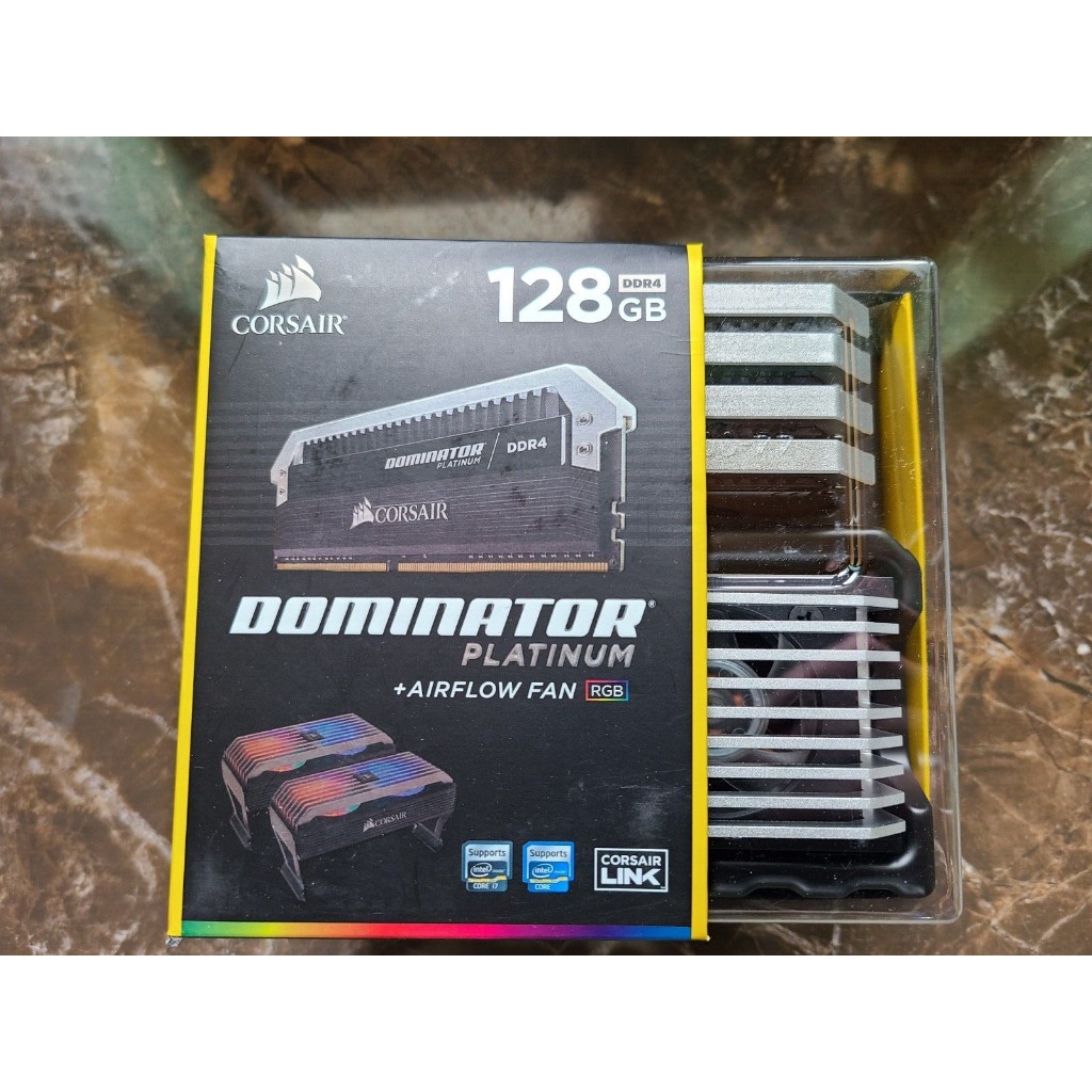 Corsair Dominator Platinum 128GB ddr4 3200mhz with RGB fans Body