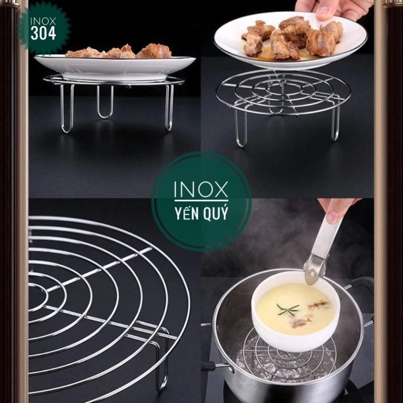 INOX 304 VỈ HẤP CÁCH THỦY ĐẾ NỒI LÓT NỒI HẤP CÁCH THỦY RẾ NỒI VỈ HONG ...