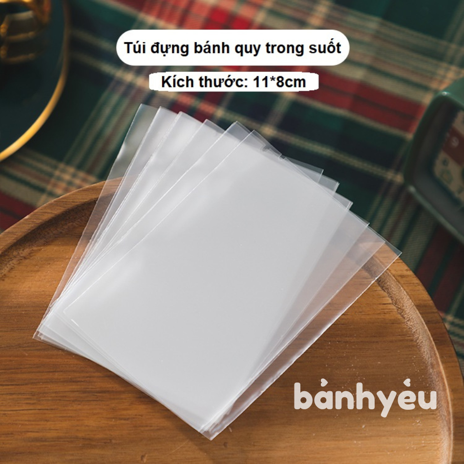 Túi đựng bánh quy trong suốt 8*11 cm/Túi đựng bánh quy Giáng Sinh - BB180A