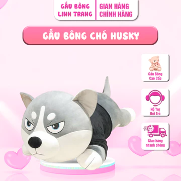 Gấu Bông Chó Husky Gấu Bông Linh Trang Shop - Gấu Bông Chó Ngáo Siêu To Khổng Lồ. Gấu Cao Cấp