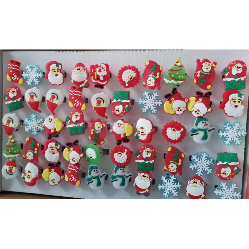 Nhẫn Noel Giáng Sinh Phát Sáng đồ dùng làm quà tặng học sinh trong học tập cho các bé mùa giáng sinh
