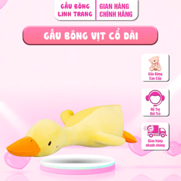 Gấu Bông Vịt Gấu Bông Trang Linh Shop - Gấu Bông Mềm Mịn Gấu Nhồi Bông Cao Cấp (Màu vàng)