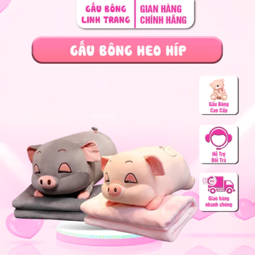 Gấu Bông Heo híp Gấu Bông Linh Trang Shop - Gấu Bông Heo Phê Cần Siêu Mềm Mịn, Gấu Bông Cao Cấp