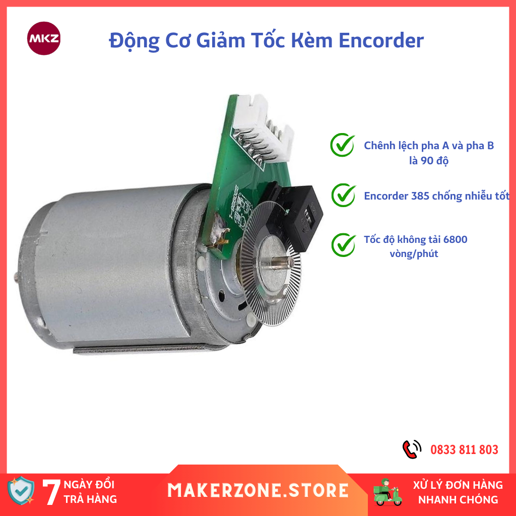 Động Cơ Giảm Tốc Kèm Encorder 12V R385 6-12VDC 3400-6800 RPM | Shopee ...