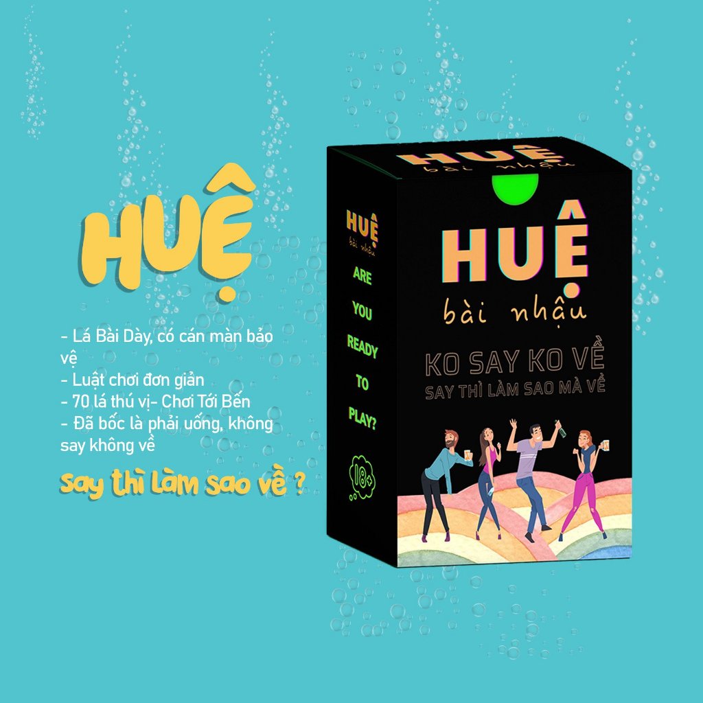 Bộ Bài Huệ Drinking Game Việt Hóa Loại Dày Giấy Cứng Chơi Nhậu Gắn Kết Bạn Bè MaSoi SG