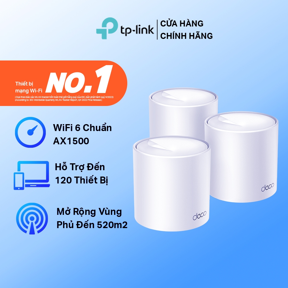 Bộ Phát Wifi Mesh TP-Link Deco X10 Chuẩn Wifi 6 AX 1500Mbps
