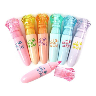 Vỉ 6bút nhớ dòng Capybara, bút highlight capybara, bút nhớ dòng 6màu capybara, quả bơ