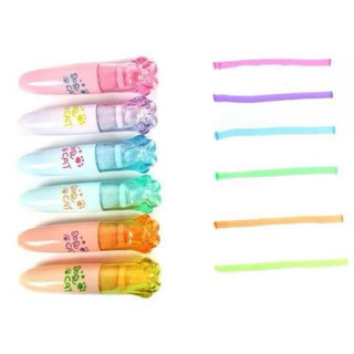 Vỉ 6bút nhớ dòng Capybara, bút highlight capybara, bút nhớ dòng 6màu capybara, quả bơ