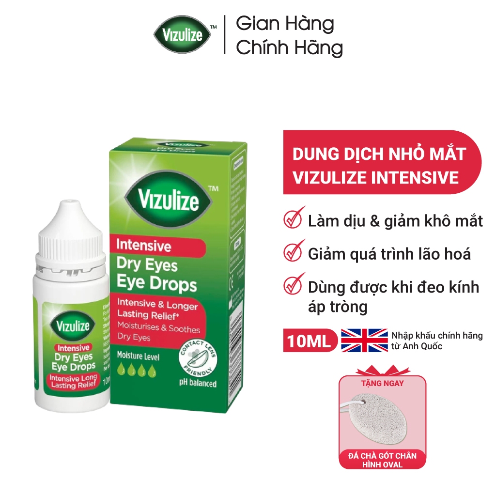 Dung Dịch Nhỏ Mắt Vizulize Intensive Dry Eyes Eye Drops Giúp Làm Dịu