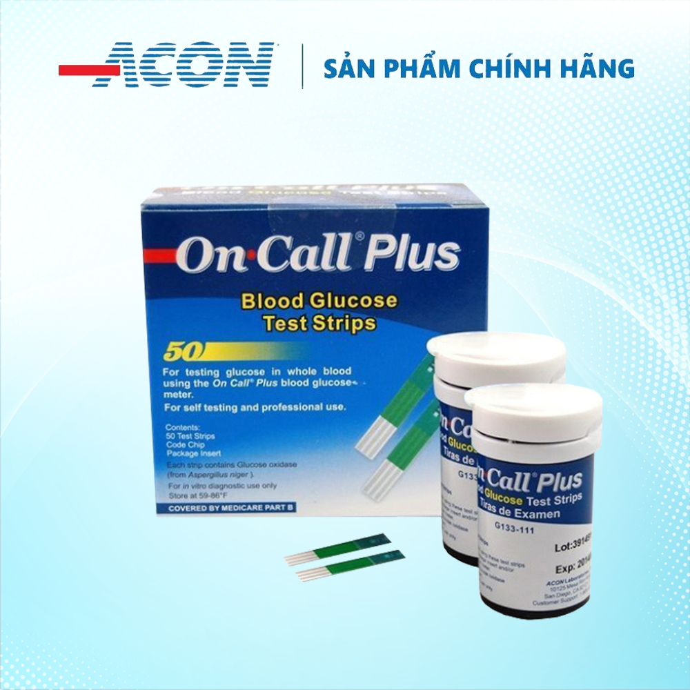 Ảnh Que thử đường huyết ACON On Call Plus, On Call EZ II - Hộp 50 que - vỉ 25 que 1
