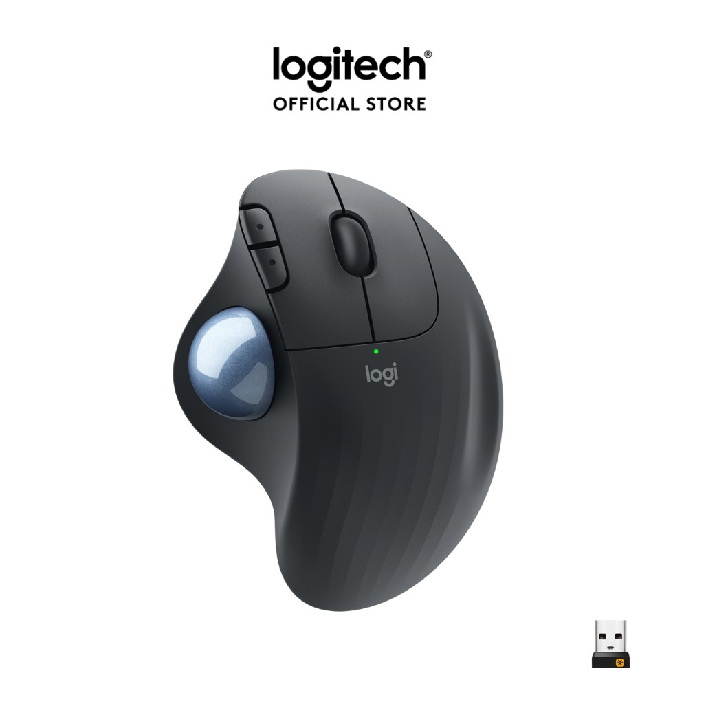 Chuột không dây Công Thái Học Logitech Ergo M575 – Bluetooth, USB USB 2.4Ghz, Trackball ngón cái