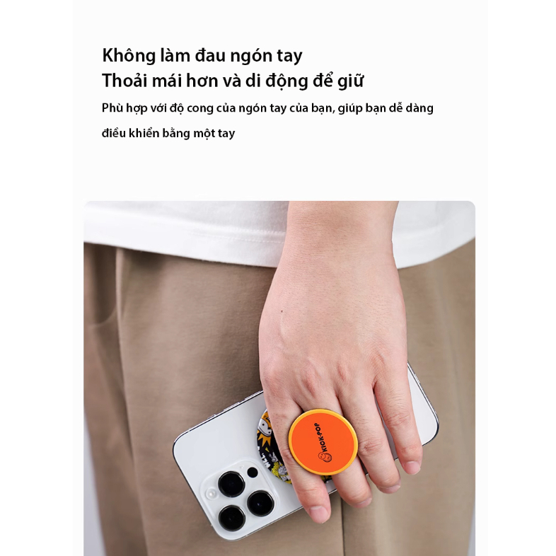 Giá đỡ KICK-POP từ tính dành cho điện thoại, siêu mỏng nhẹ, hít chắc chắn, đa dạng màu sắc
