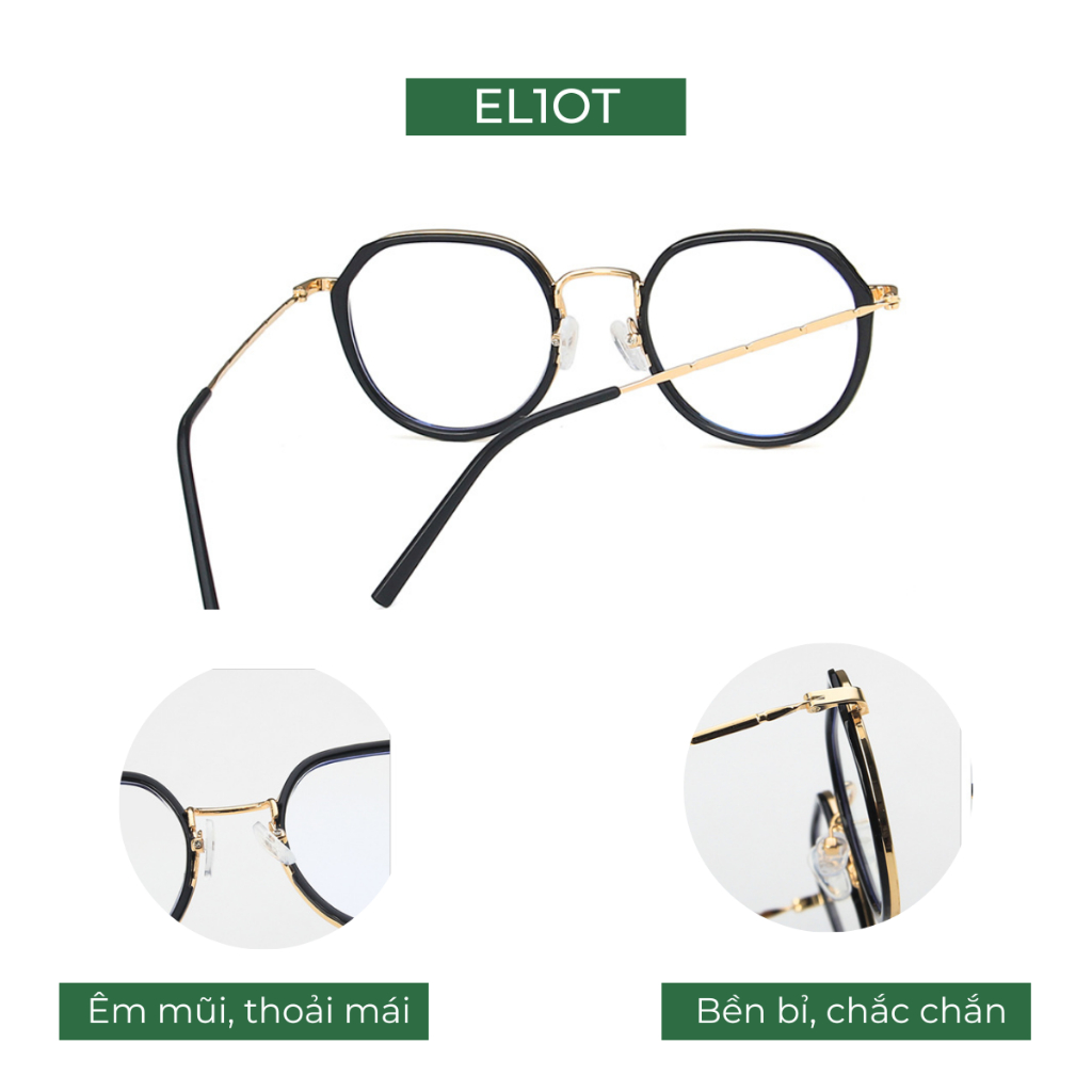 Gọng kính mắt tròn ELIOT Eyewear chất liệu kim loại cứng cáp nhẹ nhàng thiết kế thời trang 8102