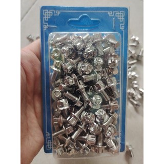 [XÃ KHO] COMBO 100con ỐC 6li10 TRỤ SALAYA INOX 304 SÁNG BÓNG - GẮN CARTE, NỒI, ÁO....NHIỀU VỊ TRÍ TRÊN CÁC LOẠI XE MÁY