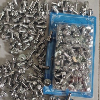[XÃ KHO] COMBO 100con ỐC 6li10 TRỤ SALAYA INOX 304 SÁNG BÓNG - GẮN CARTE, NỒI, ÁO....NHIỀU VỊ TRÍ TRÊN CÁC LOẠI XE MÁY