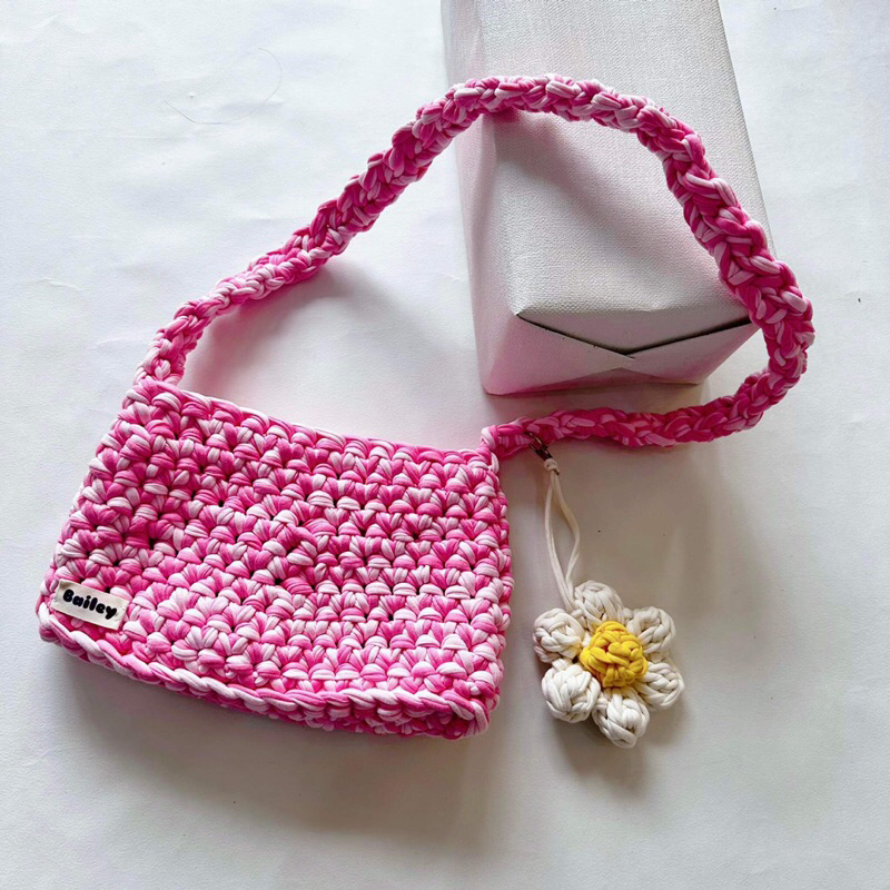 Túi Len Crochet Hồng | Shopee Việt Nam