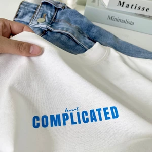 áo thun 3158 YUSTUDIO form rộng mẫu Complicated chất cotton khô cổ tròn