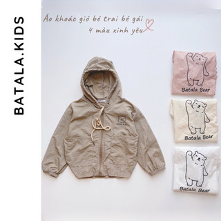 Áo gió chống nắng cho bé Batala kids,AOGIOGAU áo gió Mỏng trẻ em 1 lớp chất liệu vải gió mềm nhẹ cho bé từ 10- 22kg
