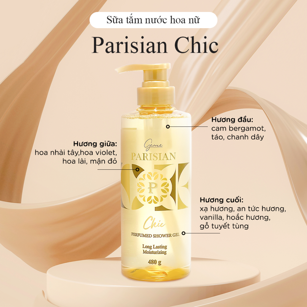 Ảnh Sữa tắm Nước hoa Nữ Gennie Parisian 480ml hương thơm sang trọng, quyến rũ 2