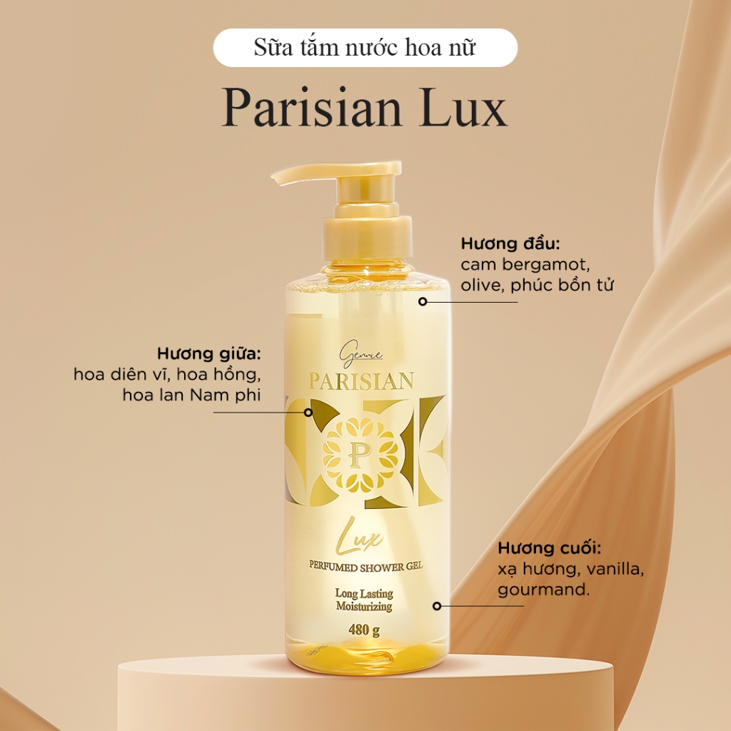 Ảnh Sữa tắm Nước hoa Nữ Gennie Parisian 480ml hương thơm sang trọng, quyến rũ 1