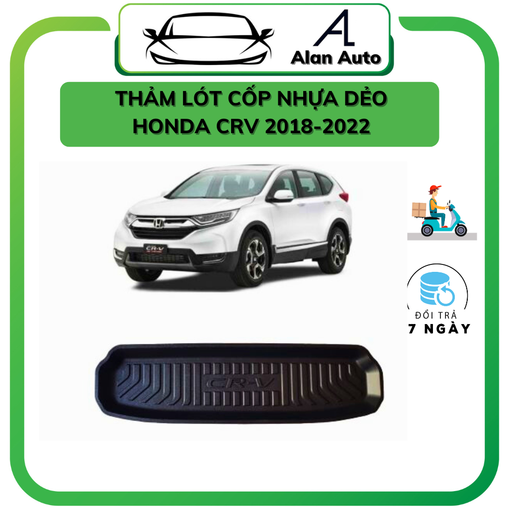 Lót cốp nhựa xe Honda CRV 2019- 2022 , nhựa TPO dẻo chống nước, đàn hồi cực tốt