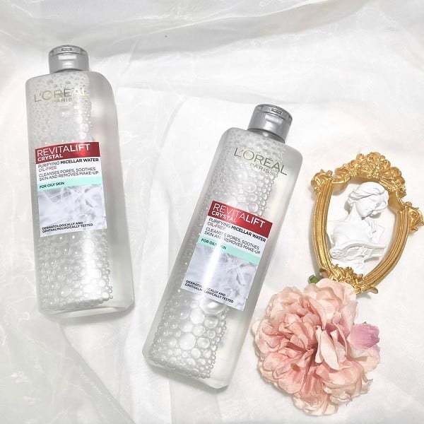 Nước Tẩy Trang Loreal Revitalift Crystal Purifying Micellar Water Dành Cho Da Dầu Mụn 400ml Cocolux