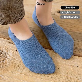 Combo 10 đôi tất nữ đi giày lười mùa hè GOMTAT, có đệm chống tuột gót, chất liệu cotton - MIA-2006