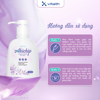 Nước Giặt Đồ Lót Akichip Giúp Khử Mùi Dịu Nhẹ, An Toàn Cho Da Nhạy Cảm 120ml