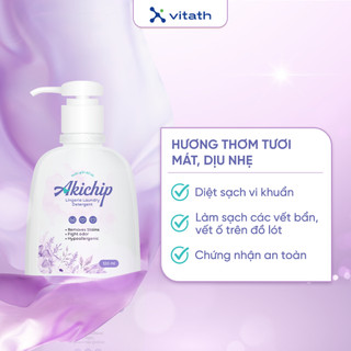 Nước Giặt Đồ Lót Akichip Giúp Khử Mùi Dịu Nhẹ, An Toàn Cho Da Nhạy Cảm 120ml