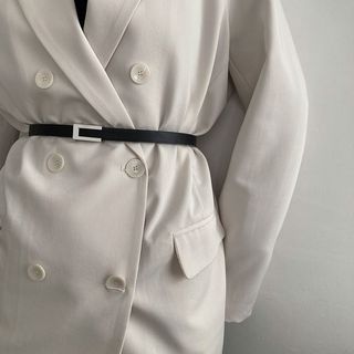 Đai váy chữ C bản nhỏ đơn giản phối đầm, belt vest 1.5cm, thắt lưng nữ phối nhiều trang phục TL89