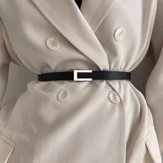 Đai váy chữ C bản nhỏ đơn giản phối đầm, belt vest 1.5cm, thắt lưng nữ phối nhiều trang phục TL89