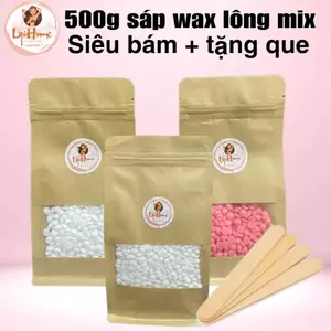 500g sáp Wax Lông Nóng Sữa Dừa Cao Cấp Lyihome Siêu Bám Lông Tặng Que gỗ phù hợp với mọi da