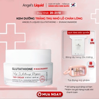 Kem Dưỡng Trắng Se Khít Lỗ Chân Lông Angel’s Liquid Glutathione + Niacinamide 7Day Whitening Program 700V-Cream 50ml