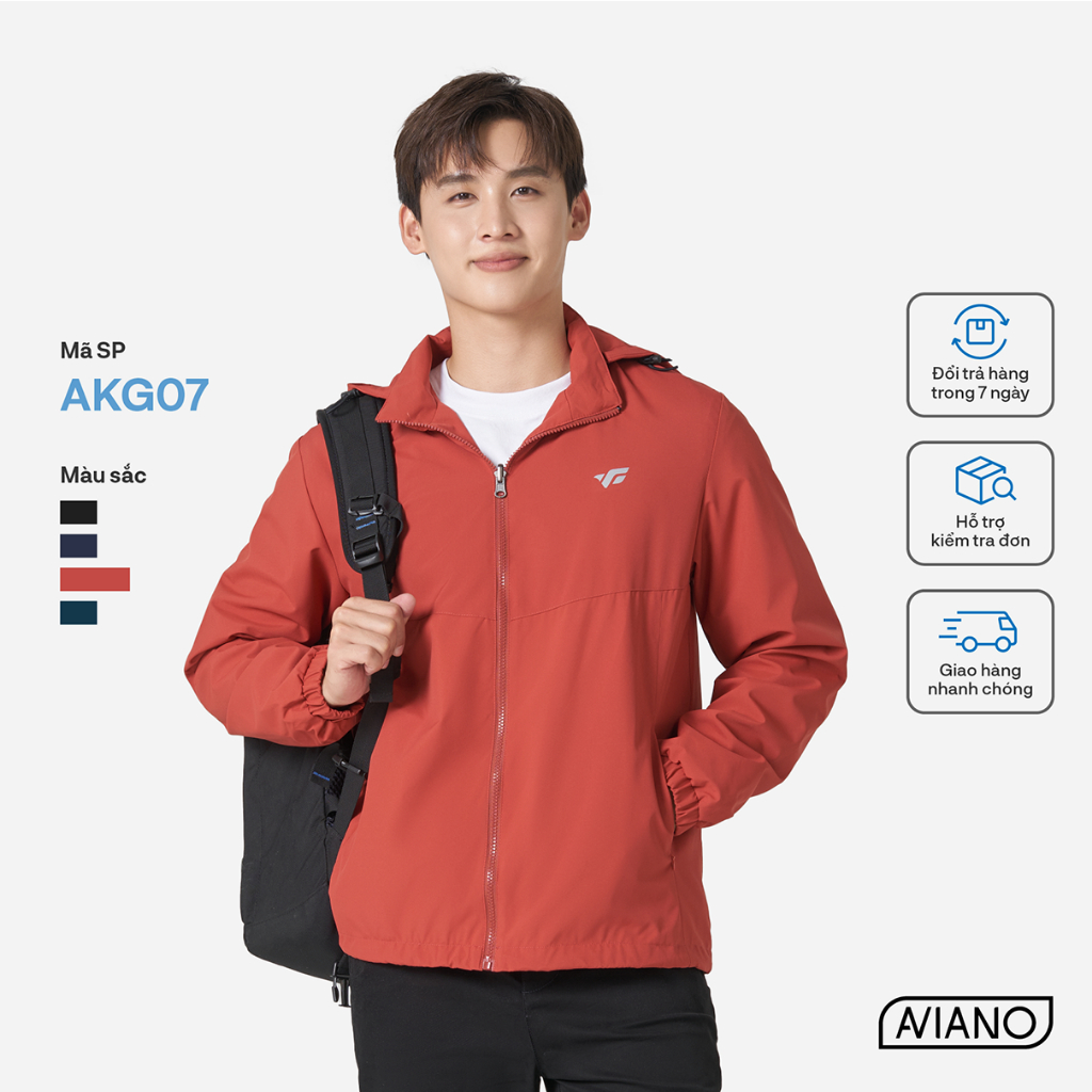 Ảnh Áo Khoác Nam AVIANO Cao Cấp Chống Nước,Chống Gió, Kháng Bụi Tốt, Chống Nắng, Áo Khoác Gió Nam Có Mũ Tháo Rời Tiện Lợi 4