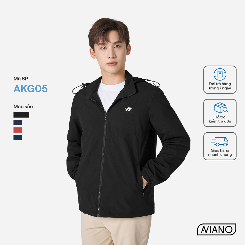 Ảnh Áo Khoác Nam AVIANO Cao Cấp Chống Nước,Chống Gió, Kháng Bụi Tốt, Chống Nắng, Áo Khoác Gió Nam Có Mũ Tháo Rời Tiện Lợi 3