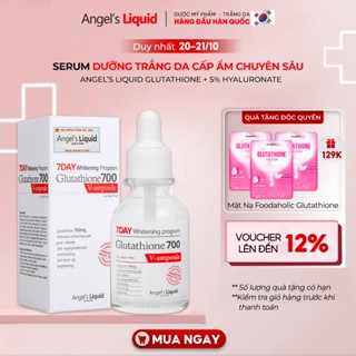 Serum Dưỡng Trắng Da, Cấp Ẩm Đa Tầng Angel’s Liquid Glutathione 700mg + 5% HA 7Day Whitening Program 30ml