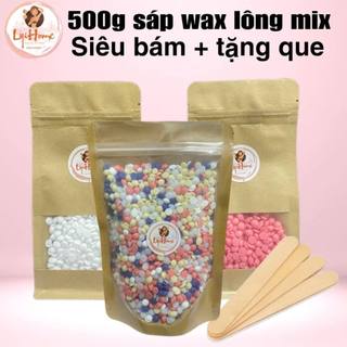 [Che tên] 500g sữa dừa mix nhiều dòng sáp - tẩy lông cao cấp siêu bám siêu sạch siêu bám lông Lyihome tặng que gỗ