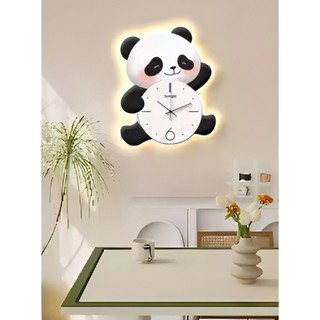 Tranh Đồng Hồ Gấu Trúc 3D Led Treo Phòng Ngủ Cho Bé, Phòng Khách, Quà Tặng Người Thân