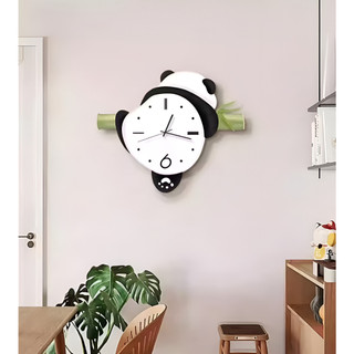 Tranh Đồng Hồ Gấu Trúc 3D Led Treo Phòng Ngủ Cho Bé, Phòng Khách, Quà Tặng Người Thân