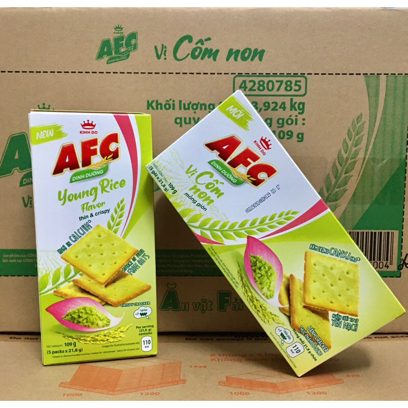 Bánh AFC vị Cốm Non 5gói/hộp | Shopee Việt Nam