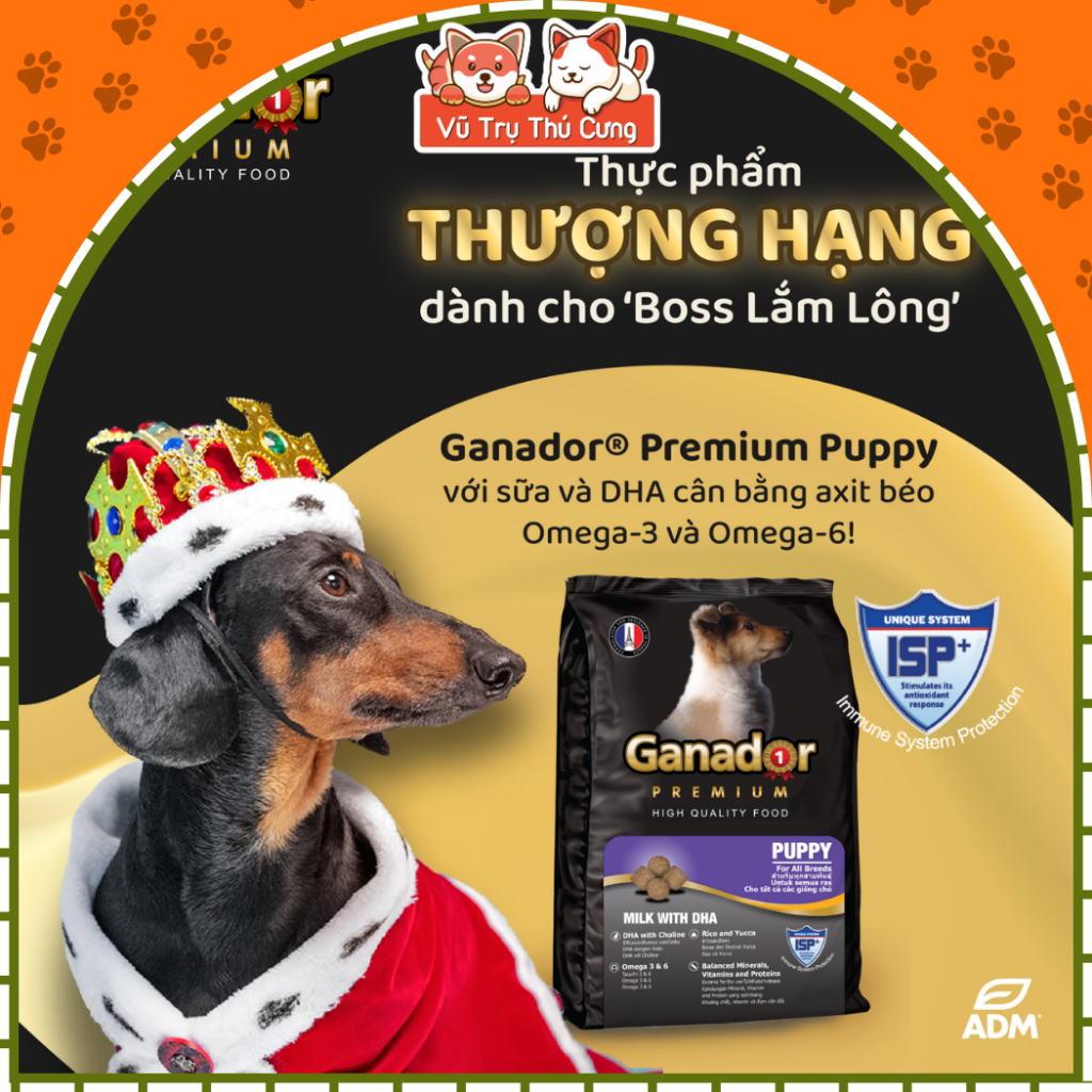 Thức ăn hạt Ganador Puppy Sữa & DHA cho chó con 400g