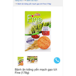 Bánh ăn kiêng Yến mạch Fine tốt cho người bệnh tiểu đường và ăn kiêng hộp 178g