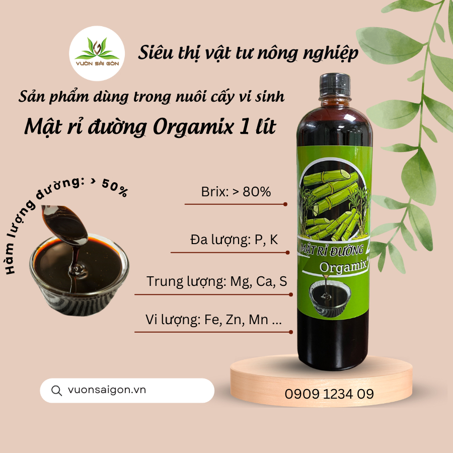 Mật Rỉ Đường Orgamix - 1 lít (1,4kg) 2
