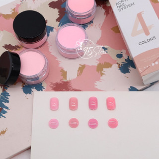 Bột đắp móng - set 4 hũ bột tông hồng đào đắp móng mịn dẻo