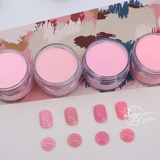 Bột đắp móng - set 4 hũ bột tông hồng đào đắp móng mịn dẻo